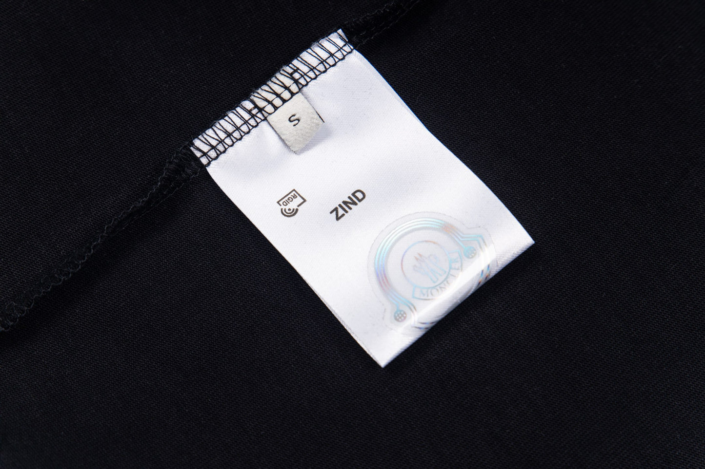 Moncler Black Cotton T-shirt