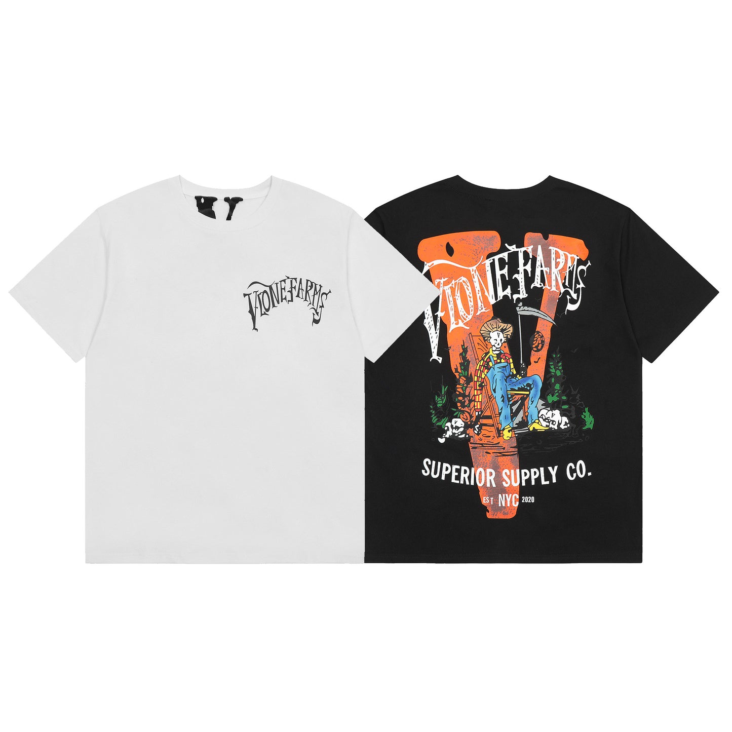VLONE Black/White Cotton T-shirt