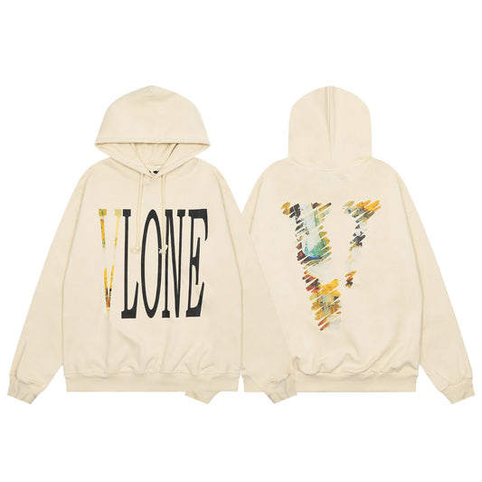VLONE Beige Cotton Hoodie