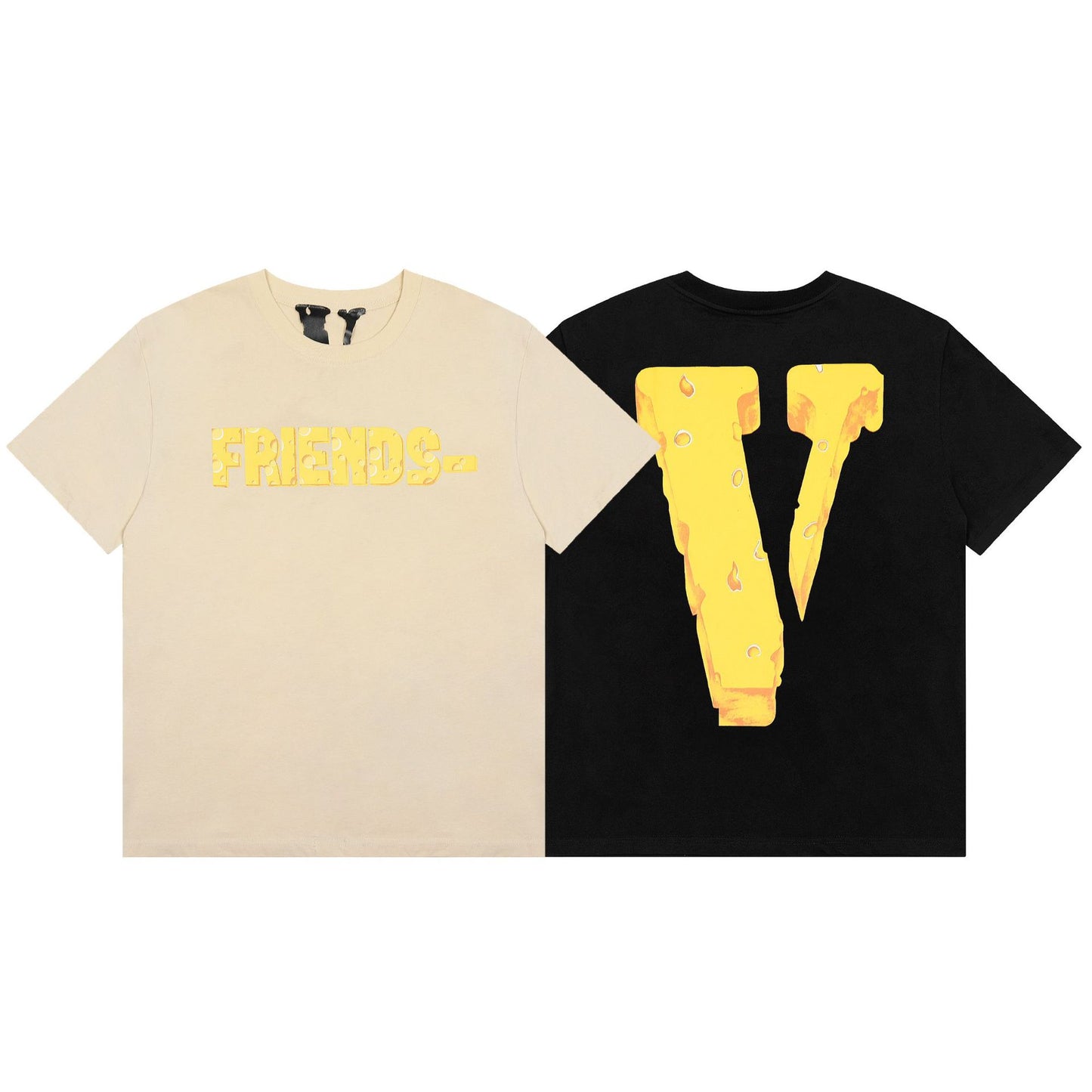 VLONE Black/Beige Cotton T-shirt