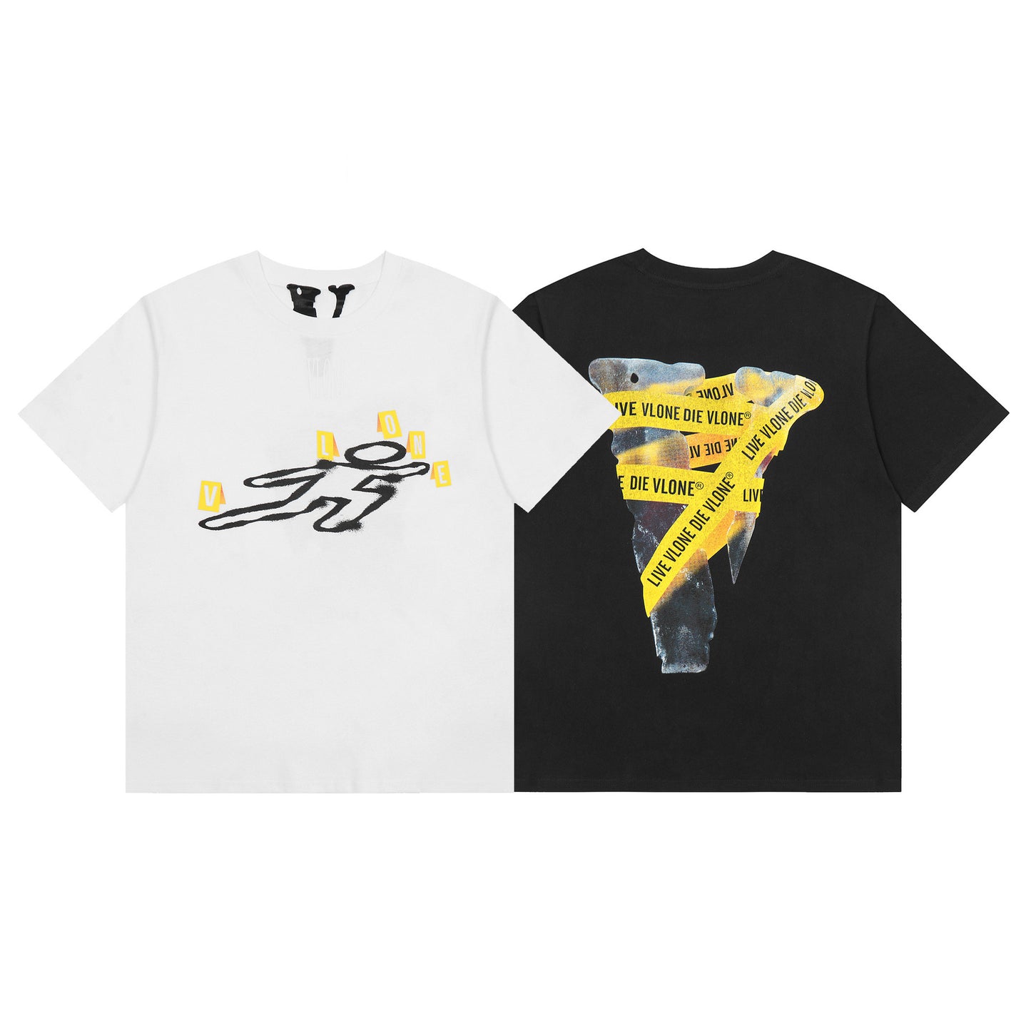 VLONE Black/White Cotton T-shirt