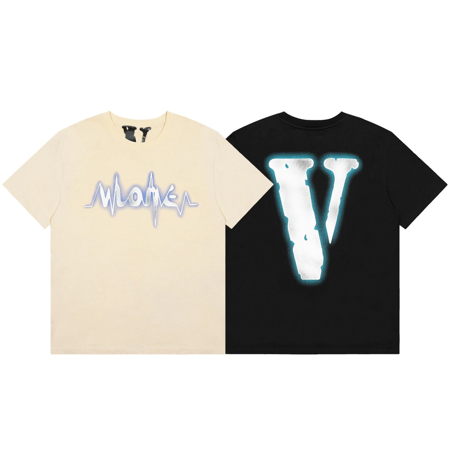 VLONE Black/Beige Cotton T-shirt