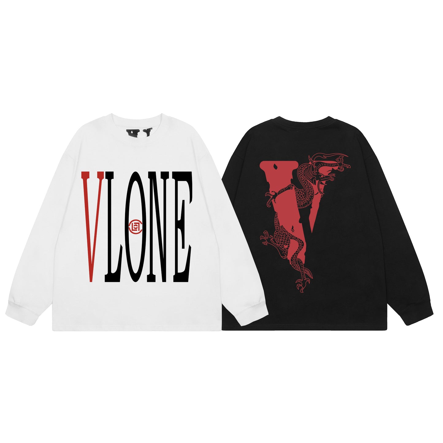 VLONE Black/White Cotton Sweatshirt