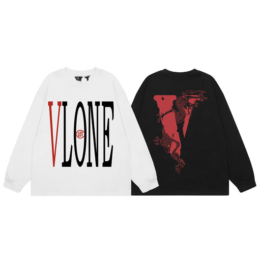 VLONE Black/White Cotton Sweatshirt