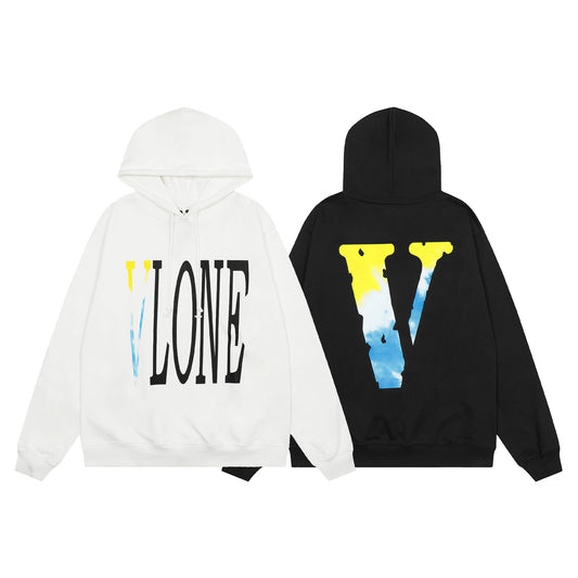 VLONE Black/White Cotton Hoodie