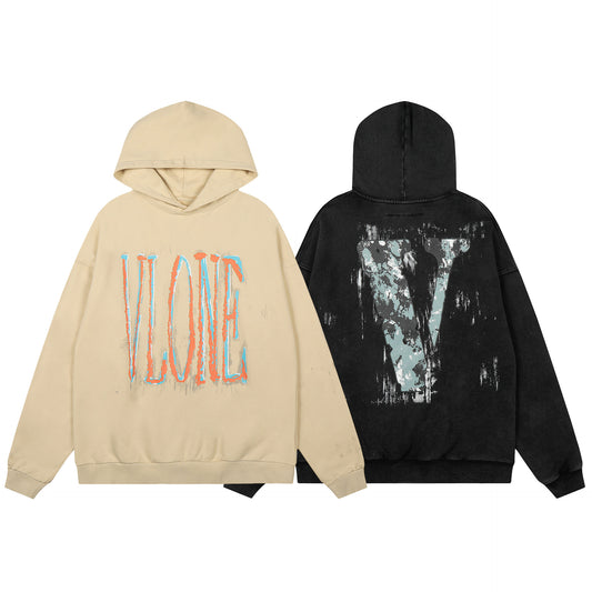 VLONE Black/Beige Cotton Hoodie