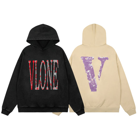 VLONE Black/Beige Cotton Hoodie