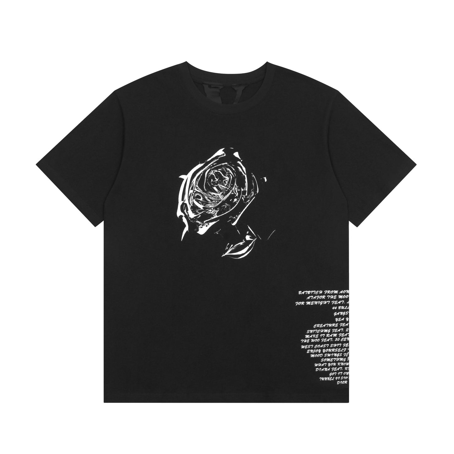 VLONE Rose Black Cotton T-shirt