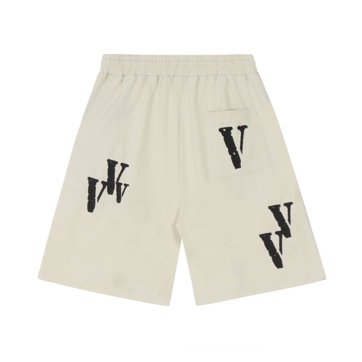 VLONE Black/White/Beige Cotton Shorts
