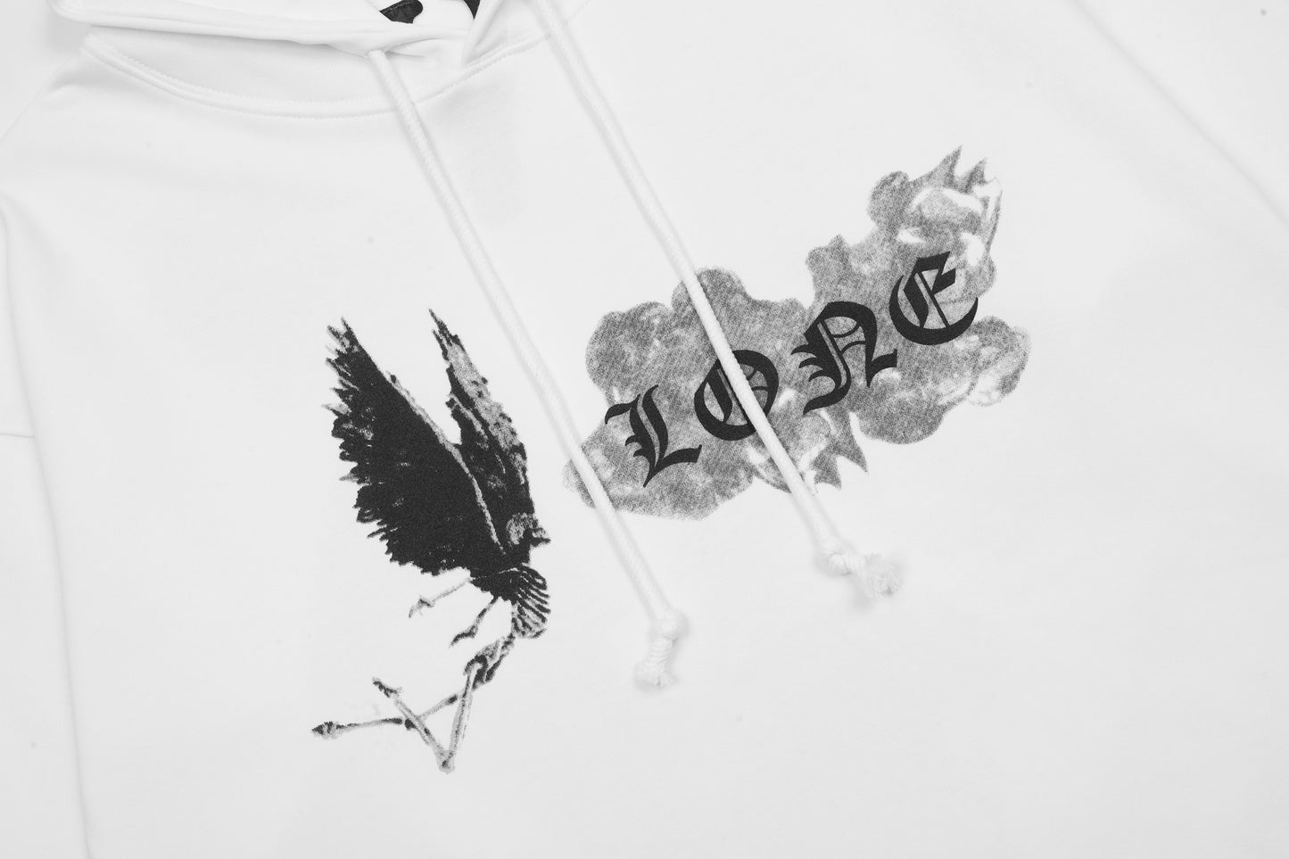 VLONE Black/White Cotton Hoodie