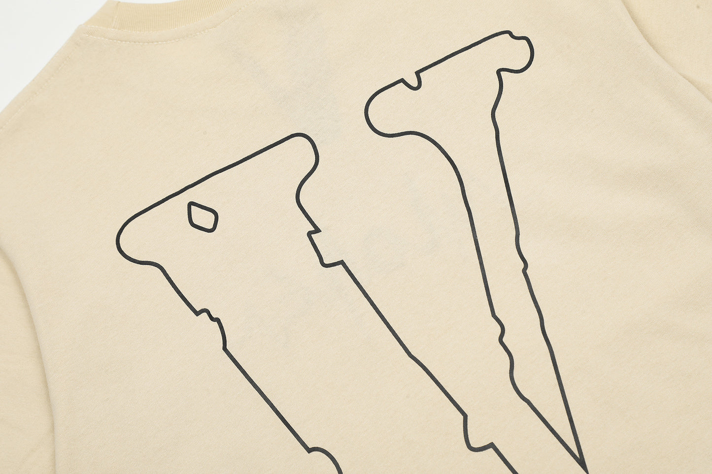 VLONE Black/Beige Cotton T-shirt