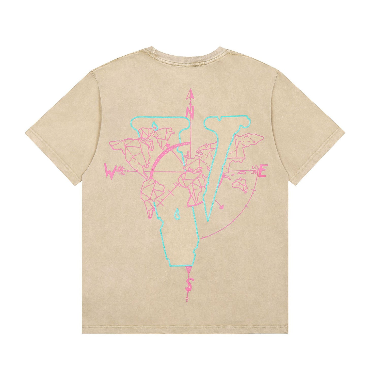 VLONE Black/Beige Cotton T-shirt