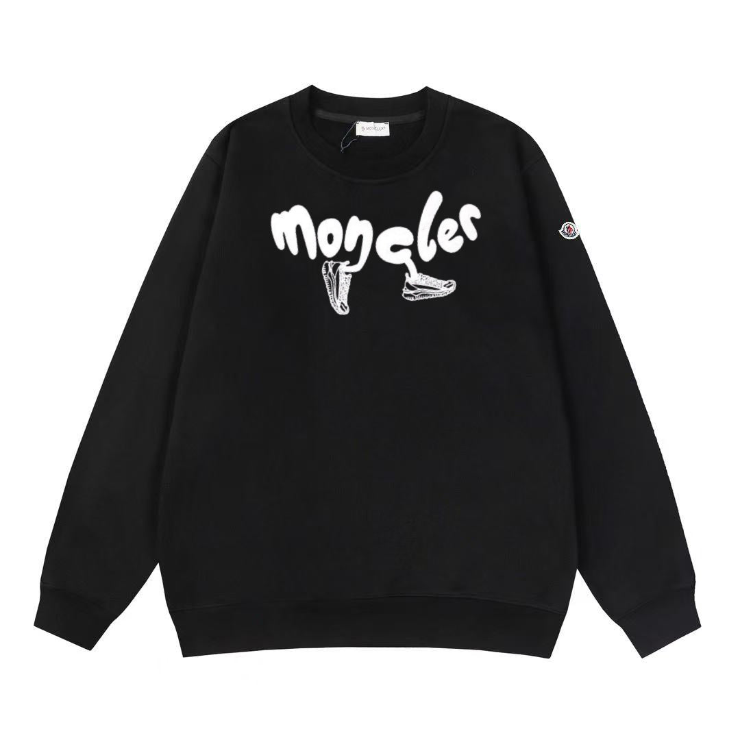 Moncler Black/White Cotton Sweatshirt
