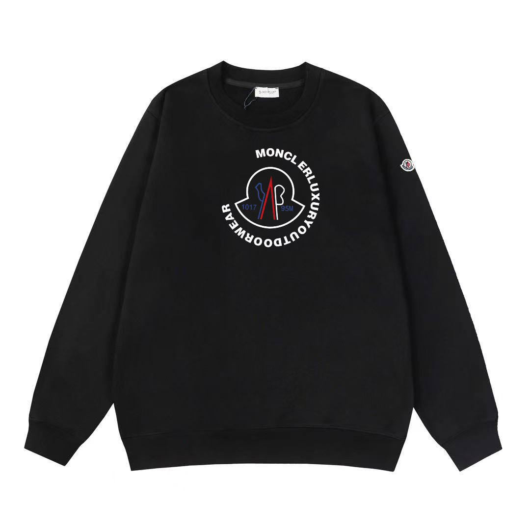 Moncler Black/White Cotton Sweatshirt