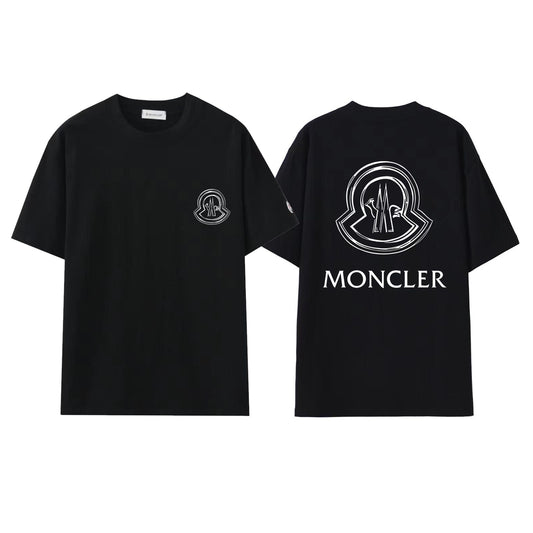 Moncler Black/White Cotton T-shirt