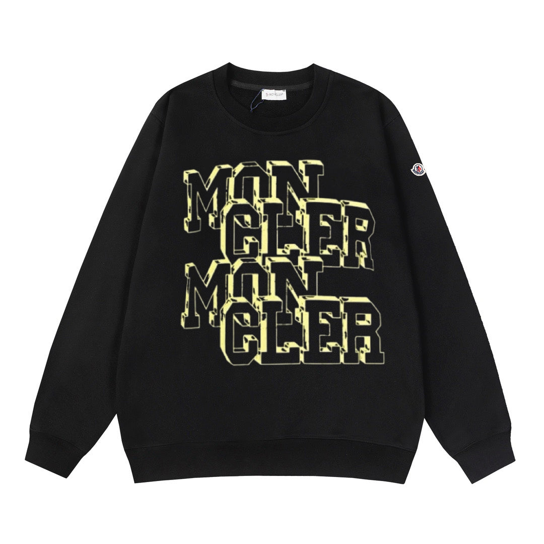 Moncler Black/White Cotton Sweatshirt