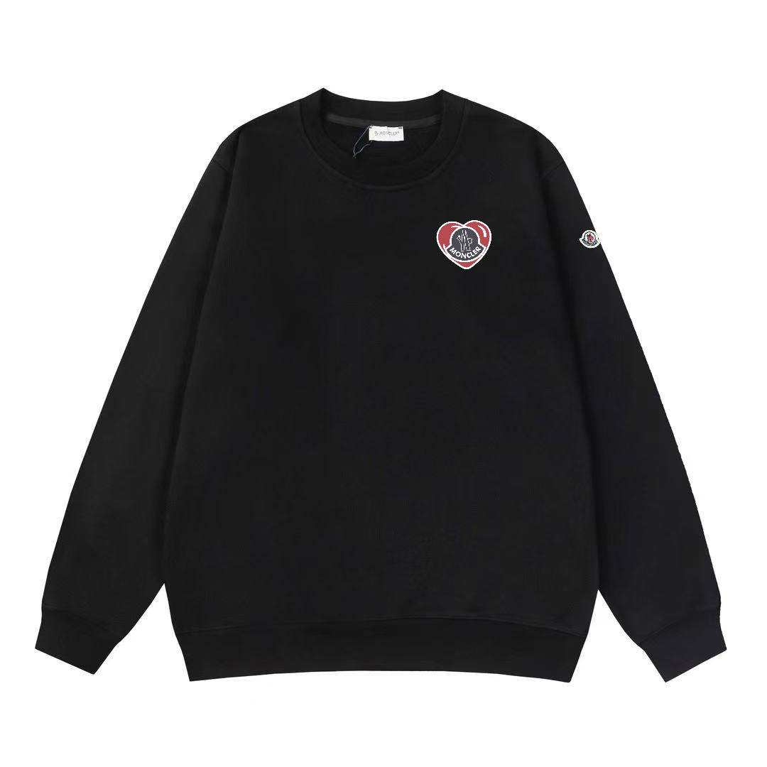 Moncler Black/White Cotton Sweatshirt