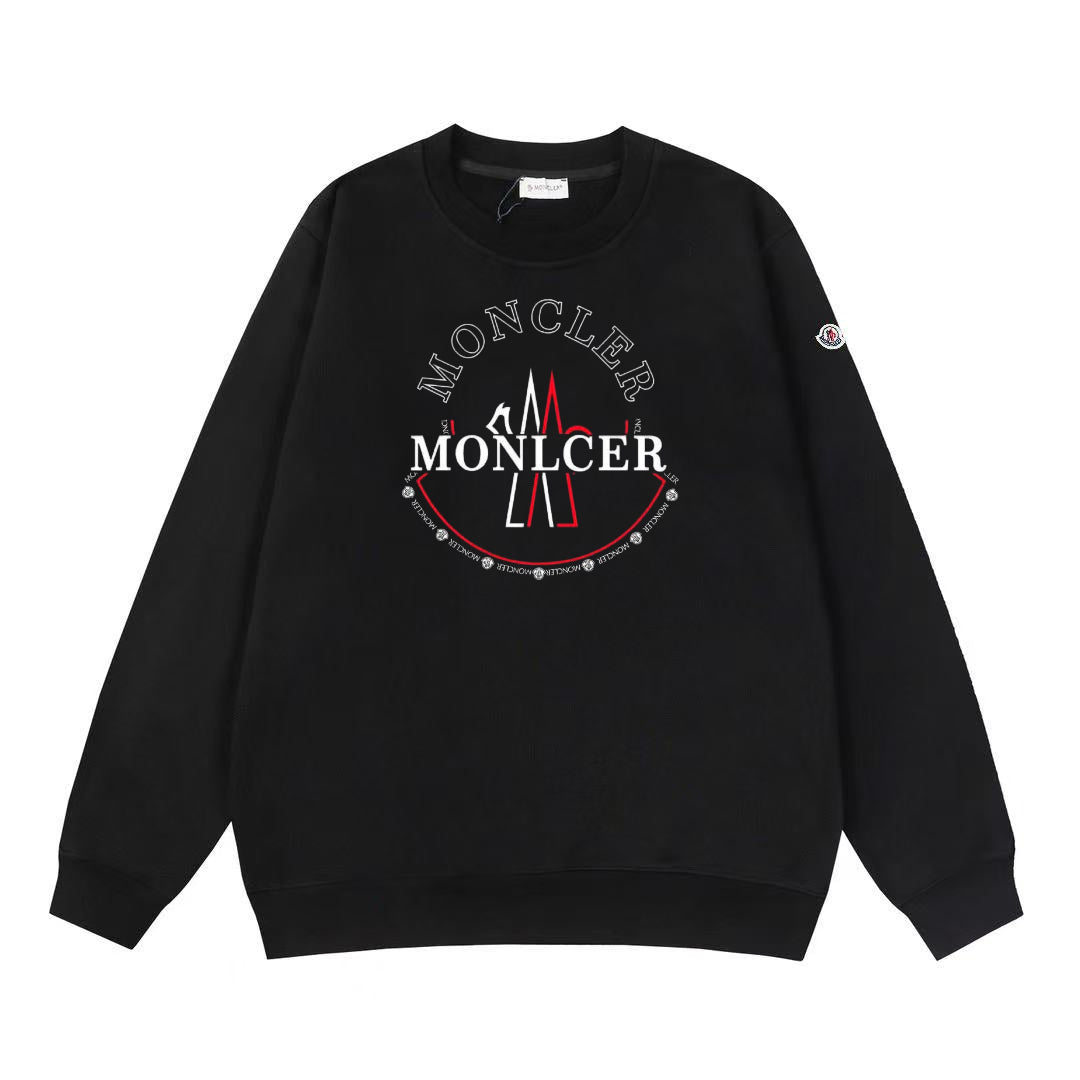 Moncler Black/White Cotton Sweatshirt