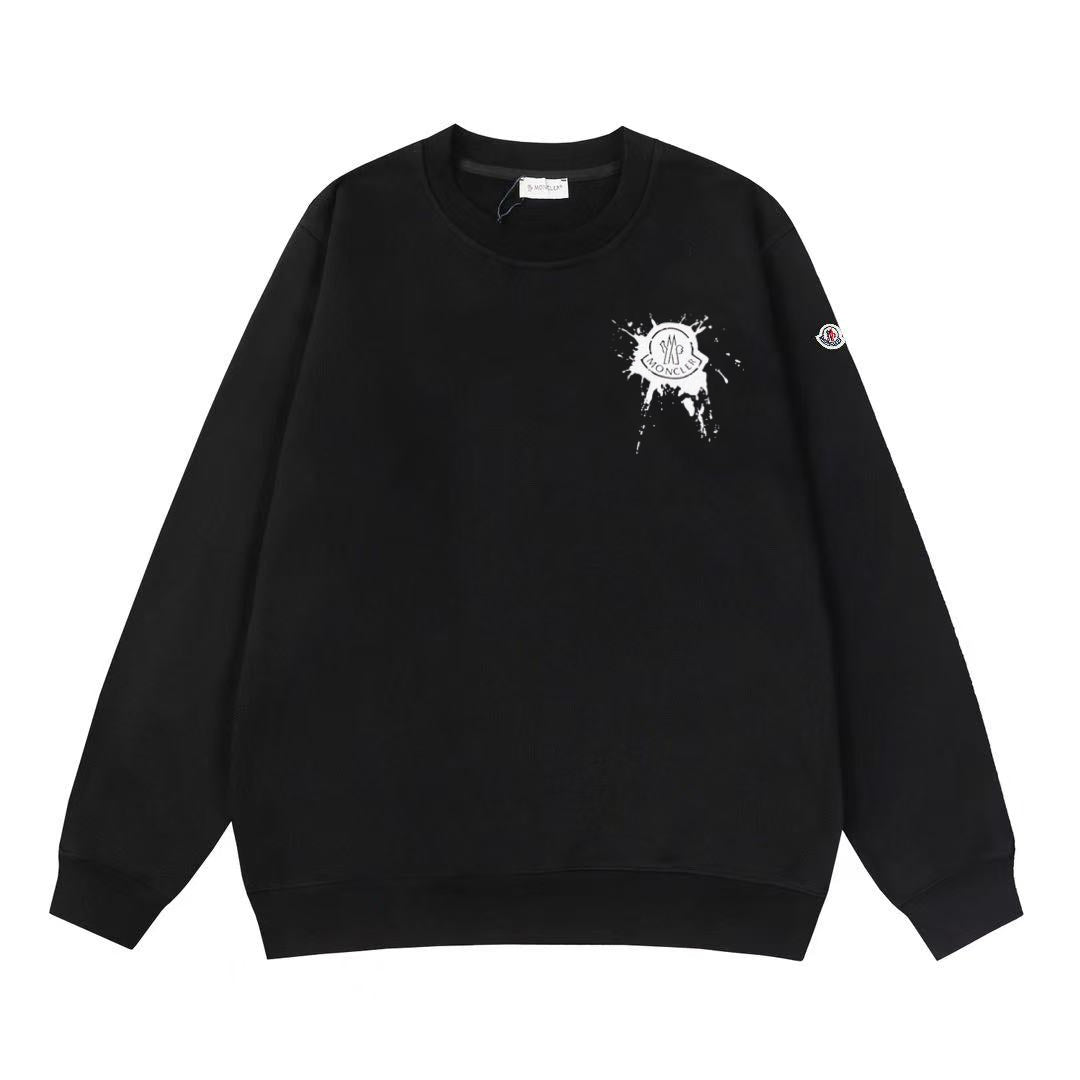 Moncler Black/White Cotton Sweatshirt