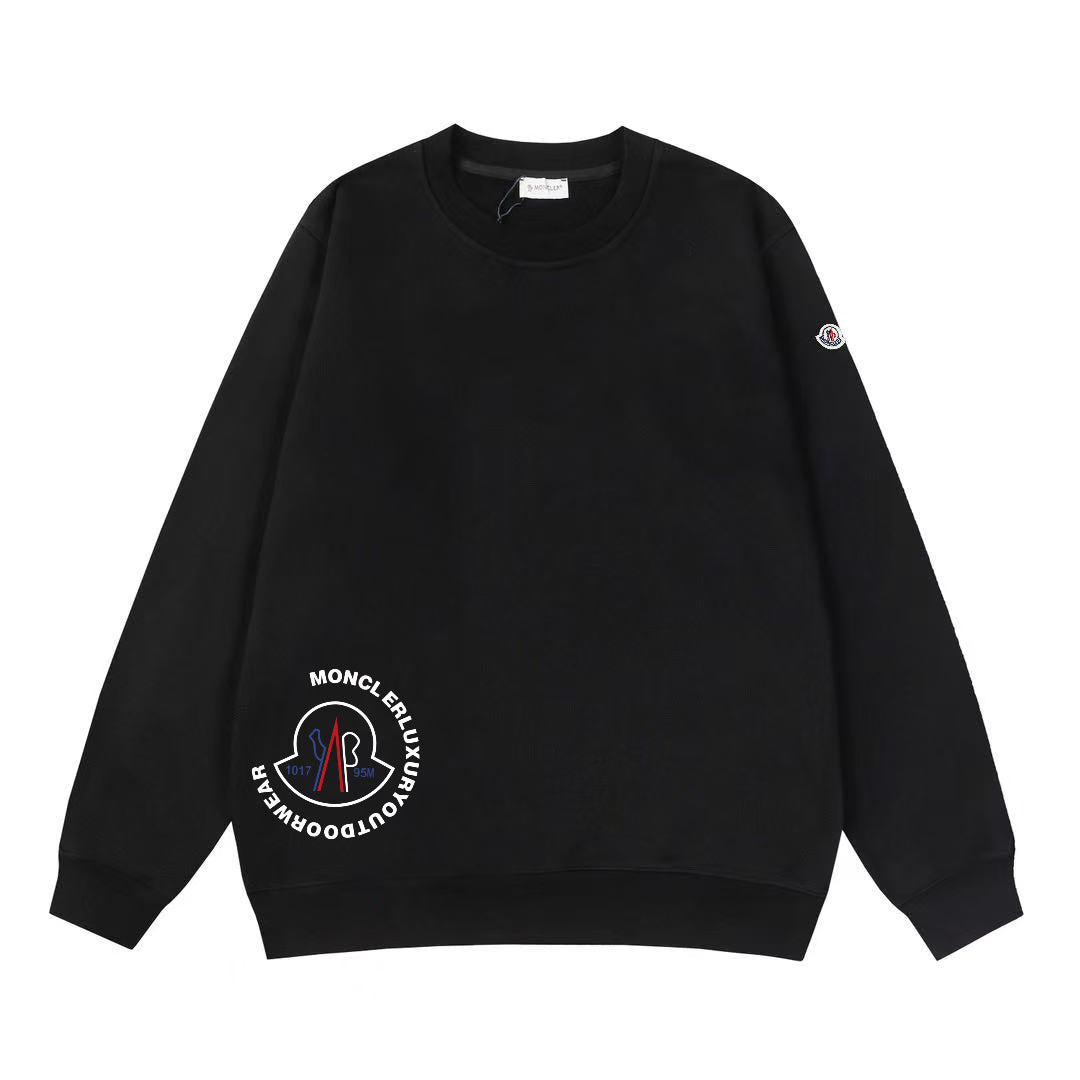 Moncler Black/White Cotton Sweatshirt