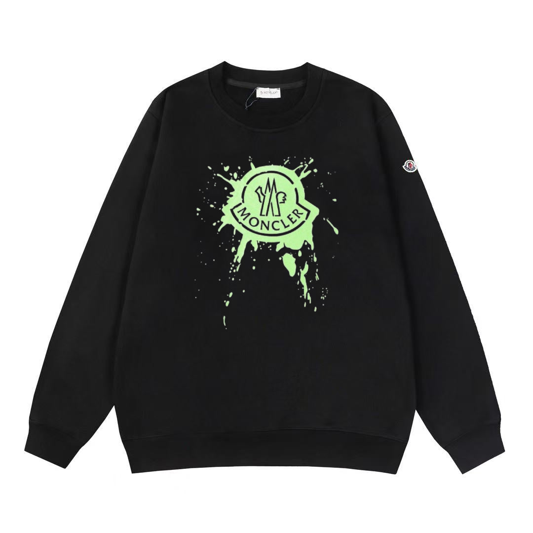 Moncler Black/White Cotton Sweatshirt