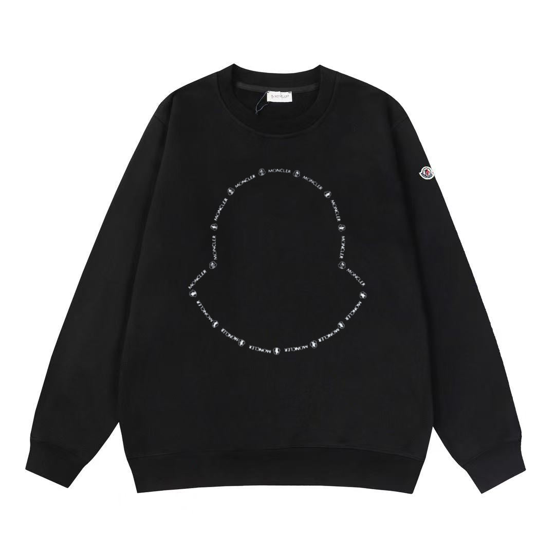 Moncler Black/White Cotton Sweatshirt