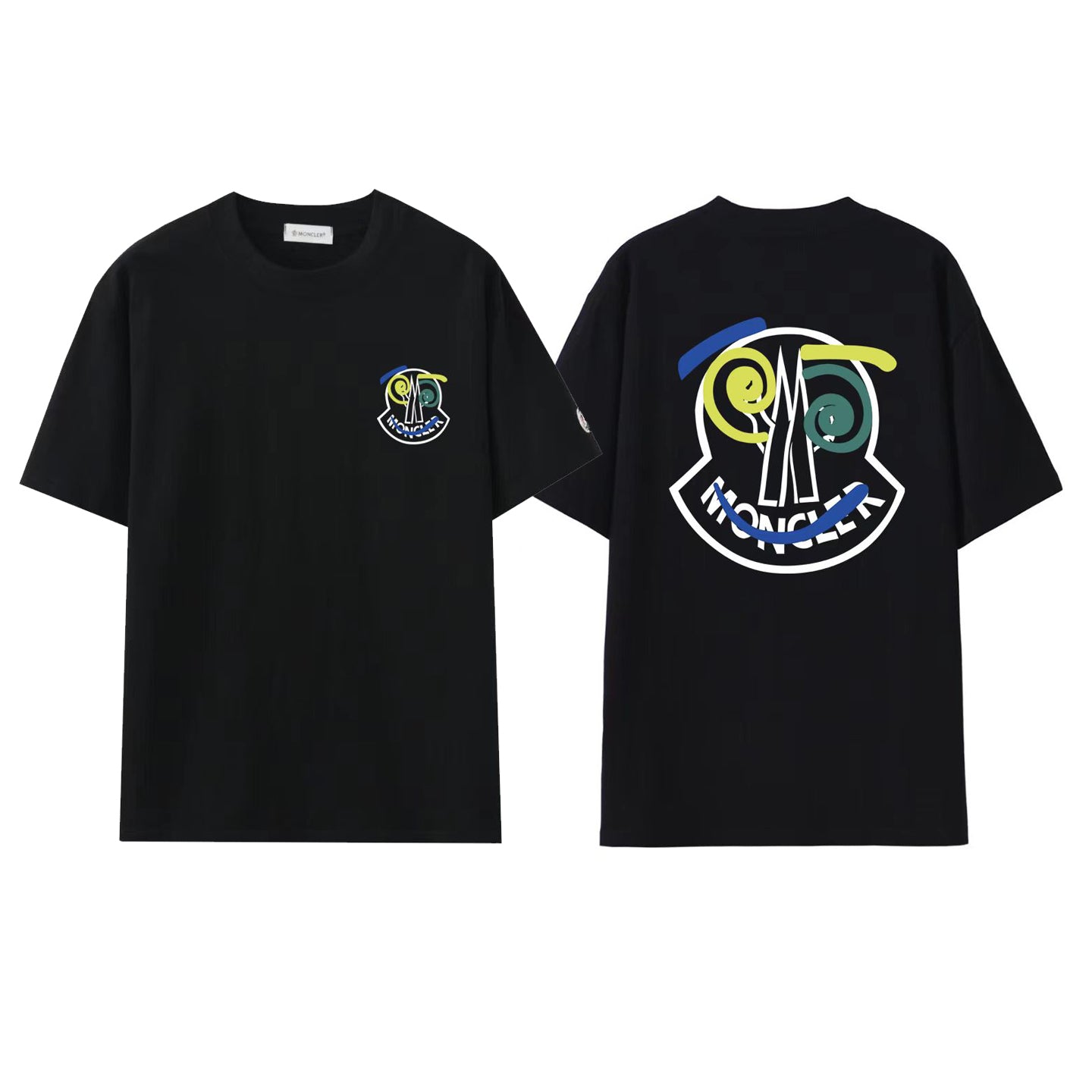 Moncler Black/White Cotton T-shirt