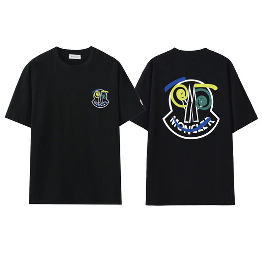 Moncler Black/White Cotton T-shirt