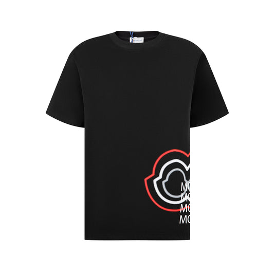Moncler Black Cotton T-shirt