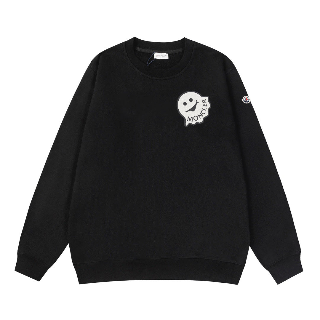 Moncler Black/White Cotton Sweatshirt
