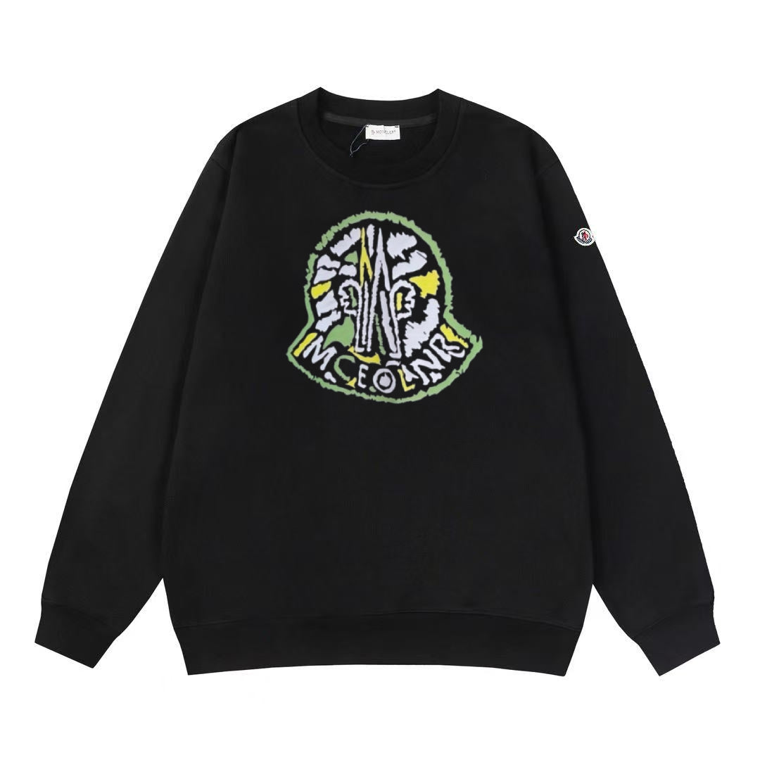 Moncler Black/White Cotton Sweatshirt