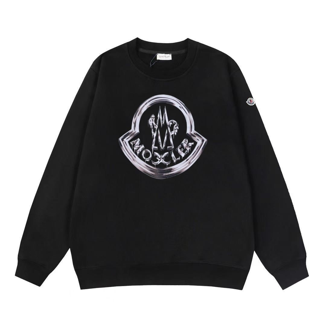 Moncler Black/White Cotton Sweatshirt