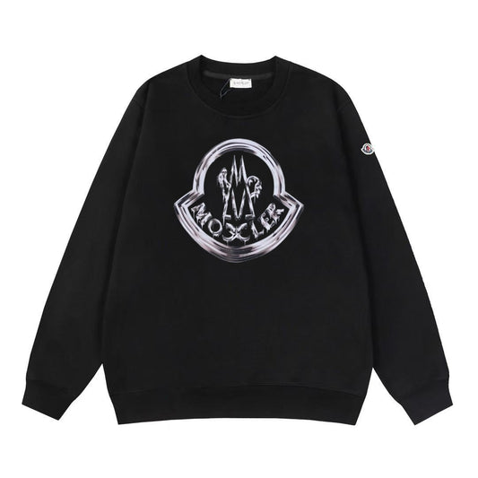 Moncler Black/White Cotton Sweatshirt