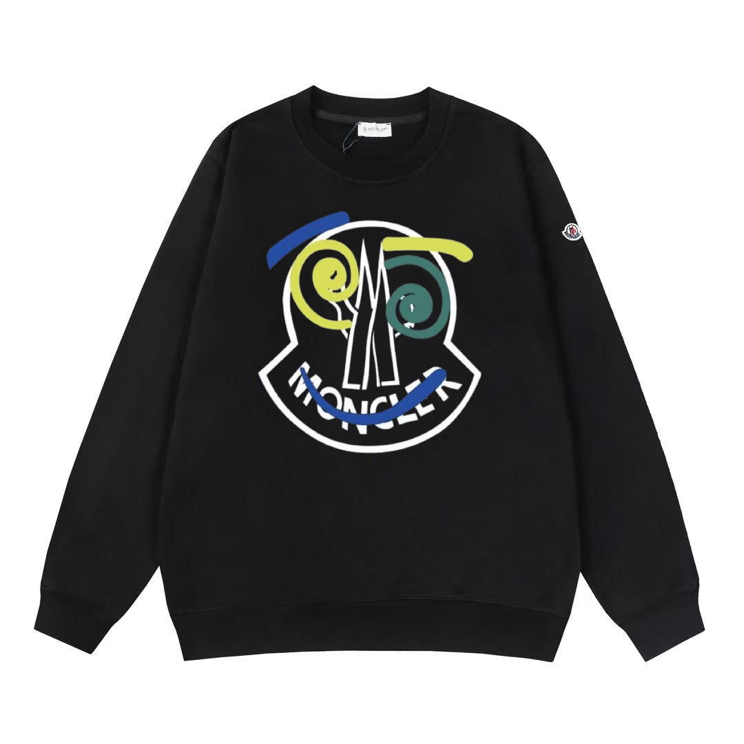 Moncler Black/White Cotton Sweatshirt