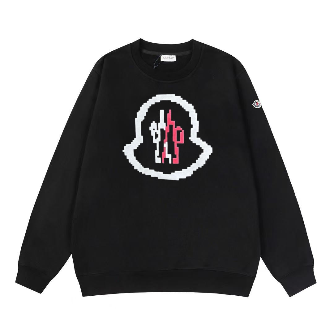 Moncler Black/White Cotton Sweatshirt