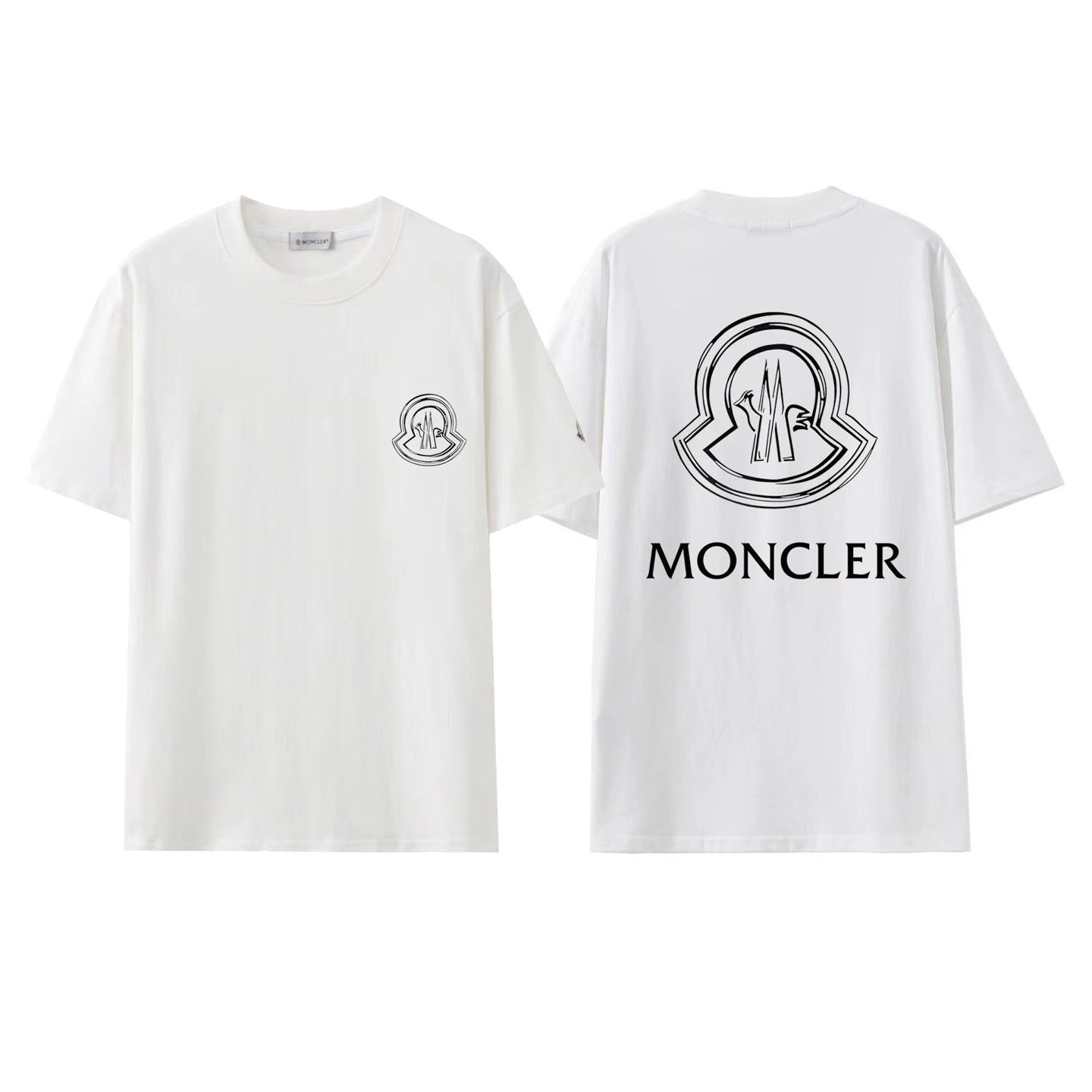 Moncler Black/White Cotton T-shirt