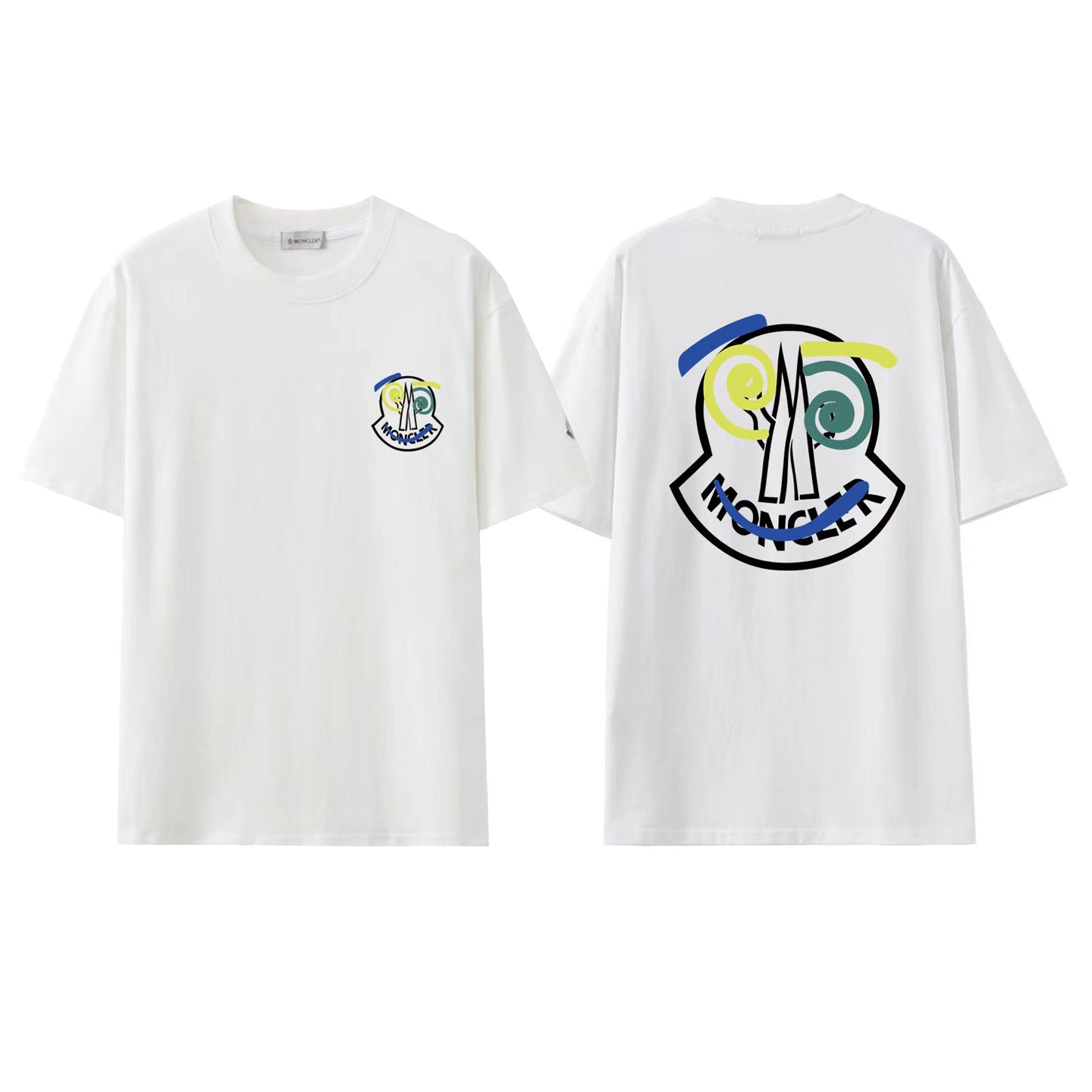 Moncler Black/White Cotton T-shirt