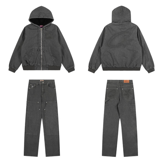 C☆rteiz Denim Hooded Jacket Set