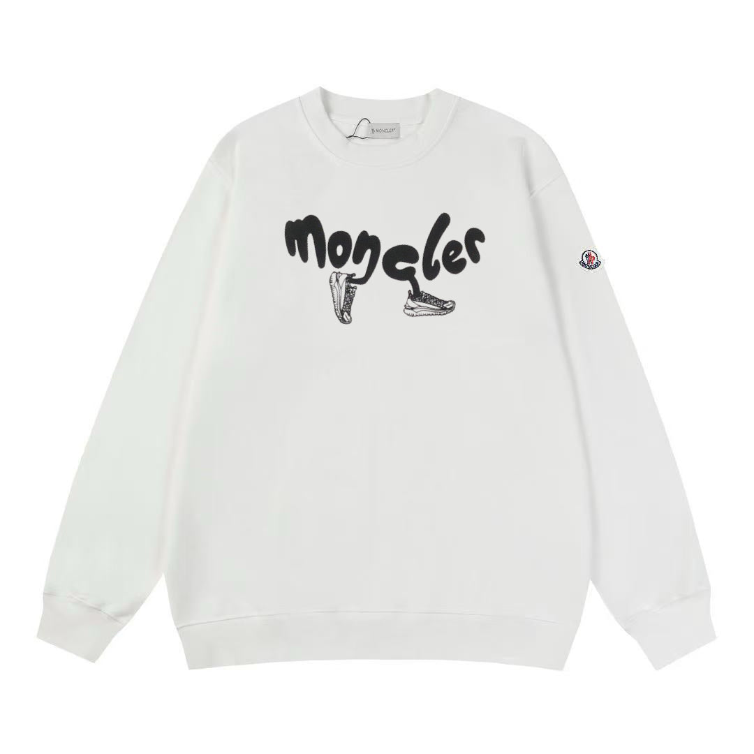 Moncler Black/White Cotton Sweatshirt