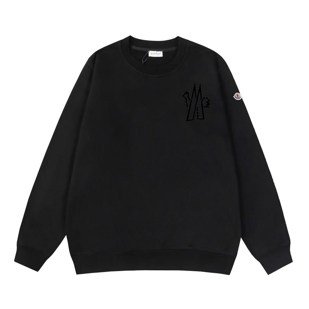 Moncler Black/White Cotton Sweatshirt