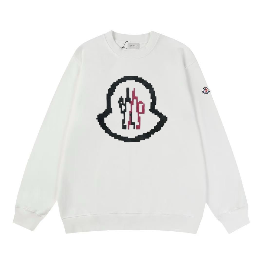 Moncler Black/White Cotton Sweatshirt