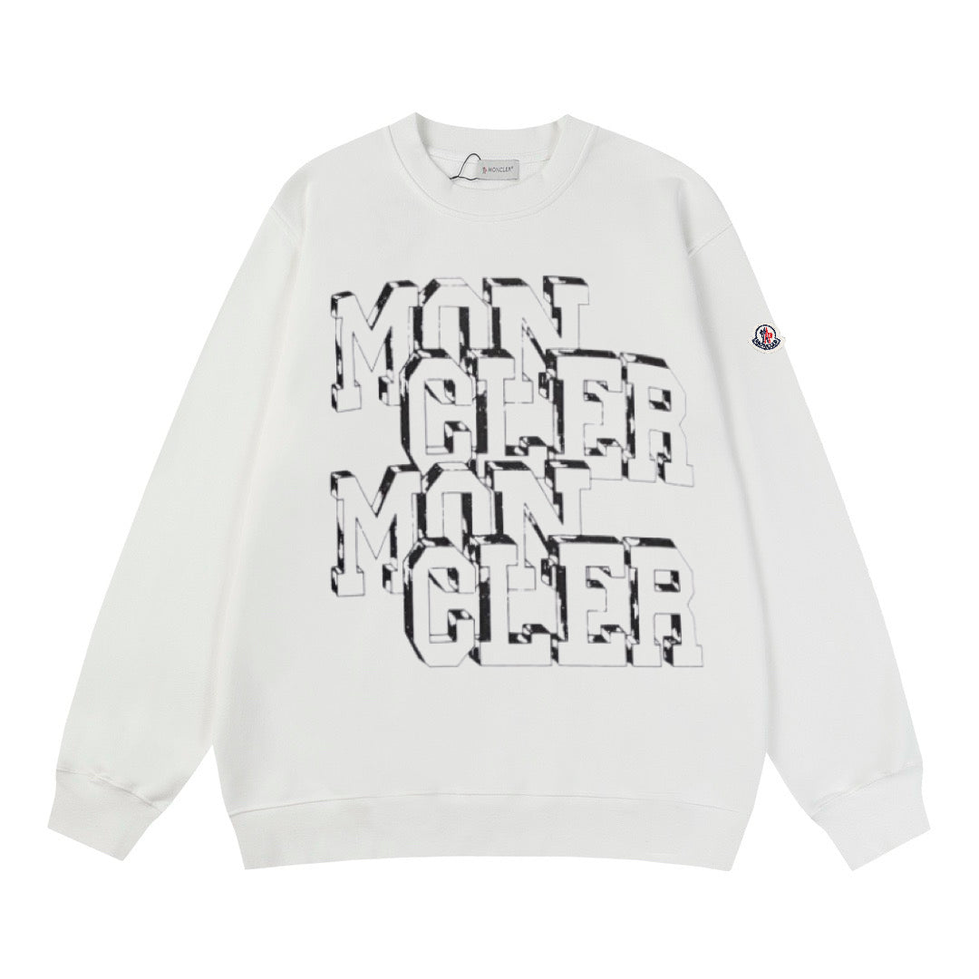 Moncler Black/White Cotton Sweatshirt