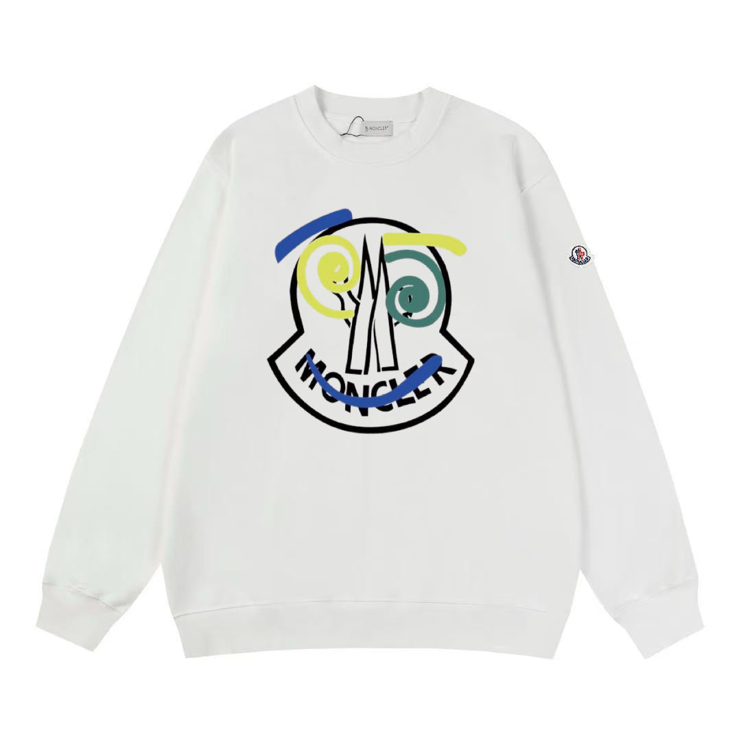 Moncler Black/White Cotton Sweatshirt