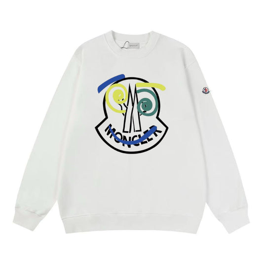 Moncler Black/White Cotton Sweatshirt
