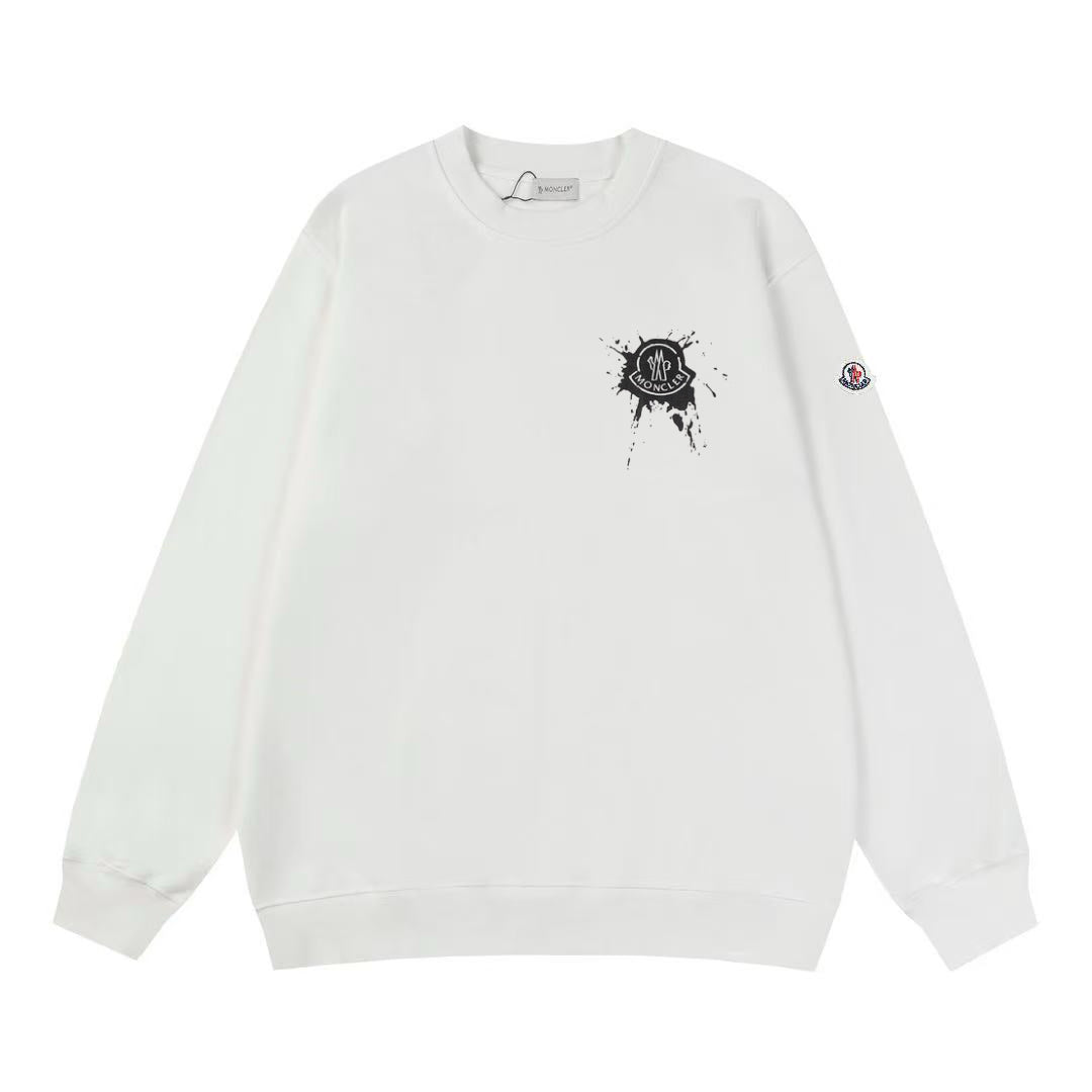 Moncler Black/White Cotton Sweatshirt