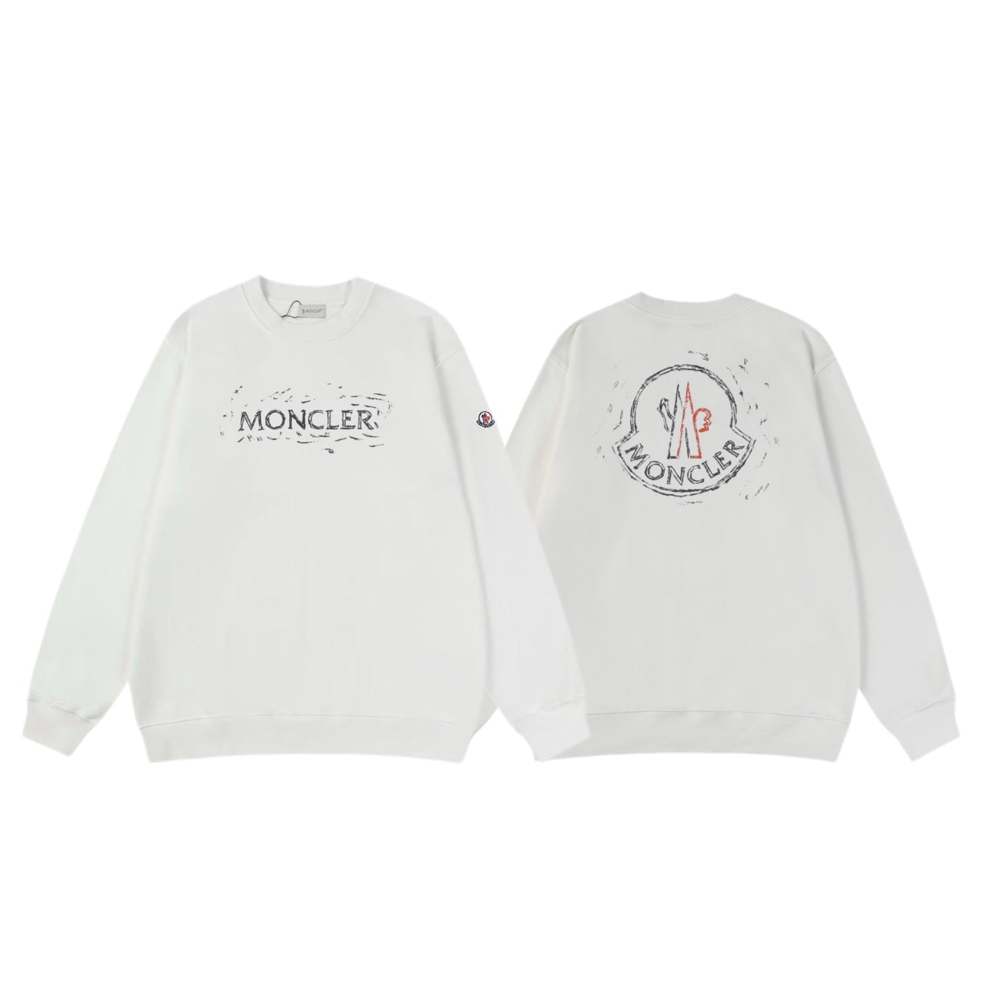 Moncler Black/White Cotton Sweatshirt