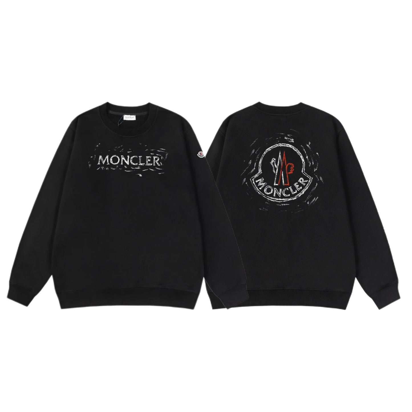 Moncler Black/White Cotton Sweatshirt