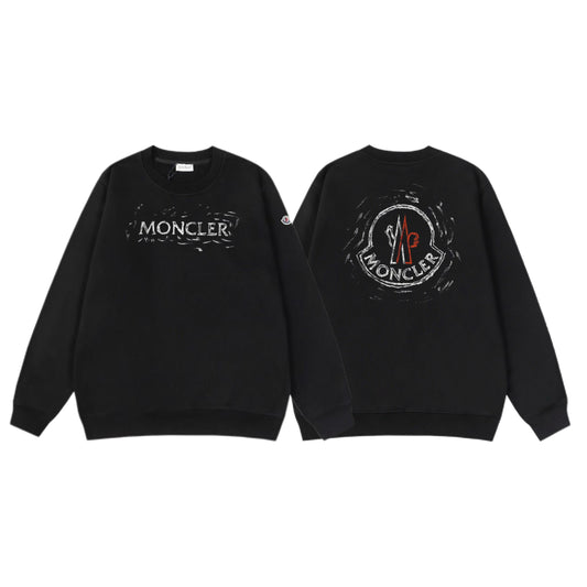 Moncler Black/White Cotton Sweatshirt