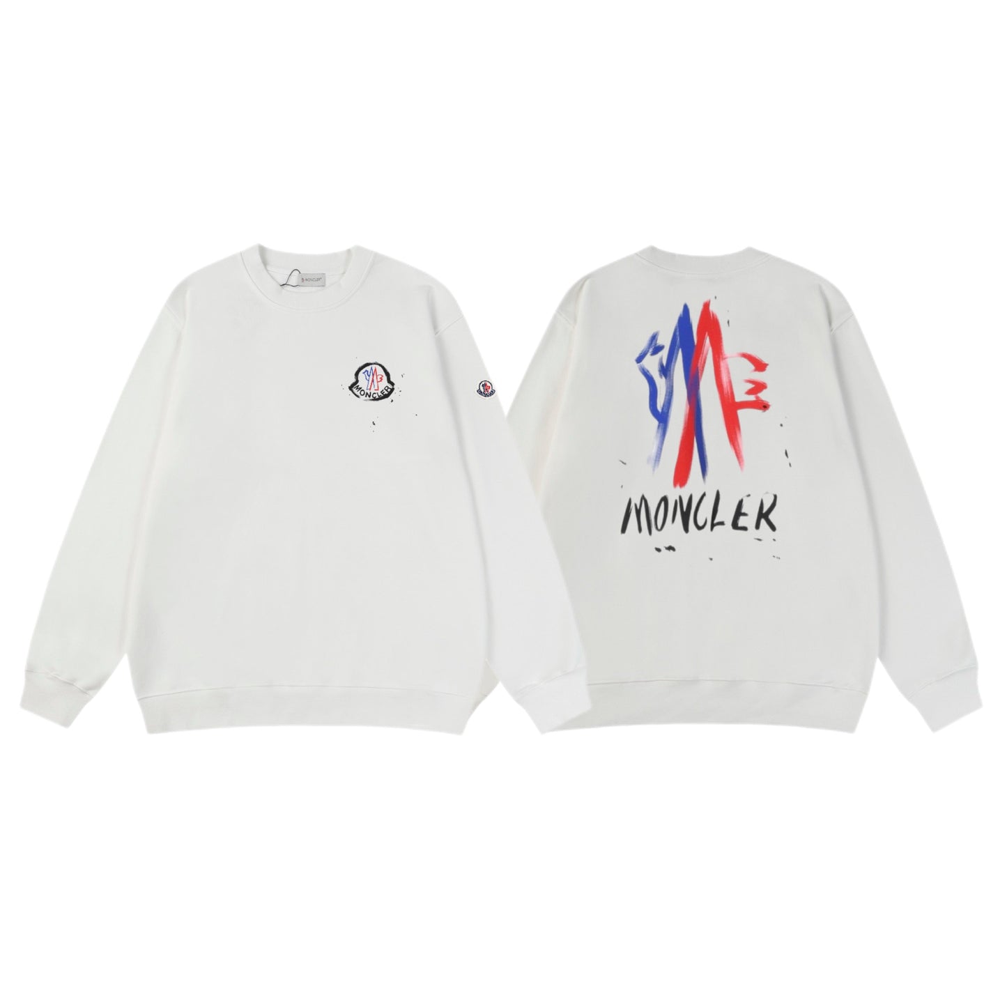 Moncler Black/White Cotton Sweatshirt