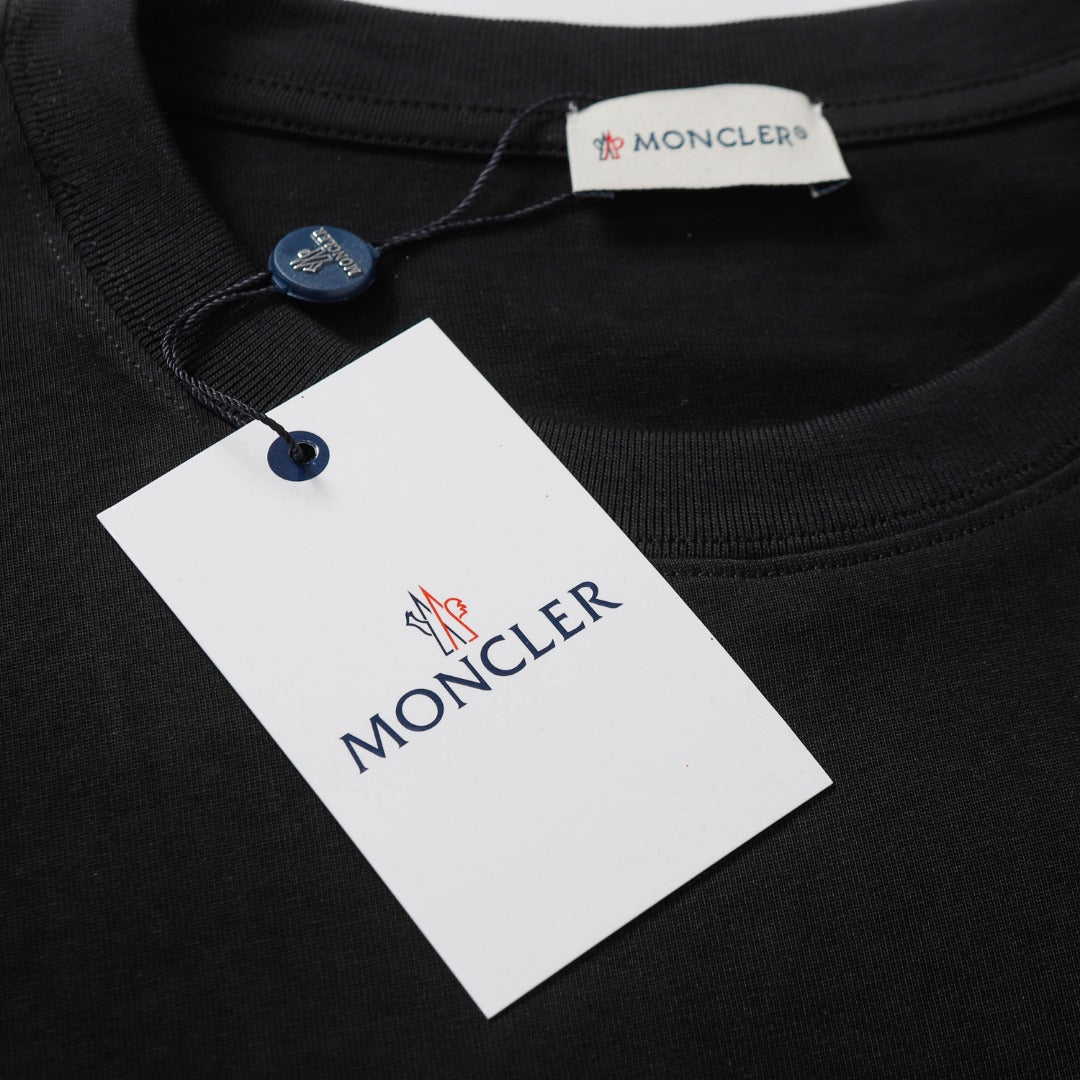 Moncler Black/White Cotton T-shirt